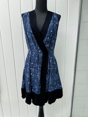 PROENZA SCHOLER SILK SPLATTER PAINT PRINT CREPE DRESS SIZE 4